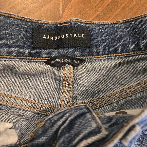Aeropostale Blue Distressed Jean Shorts - Picture 2 of 7